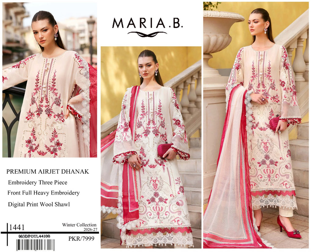 Dhanak Embroidery 3piece