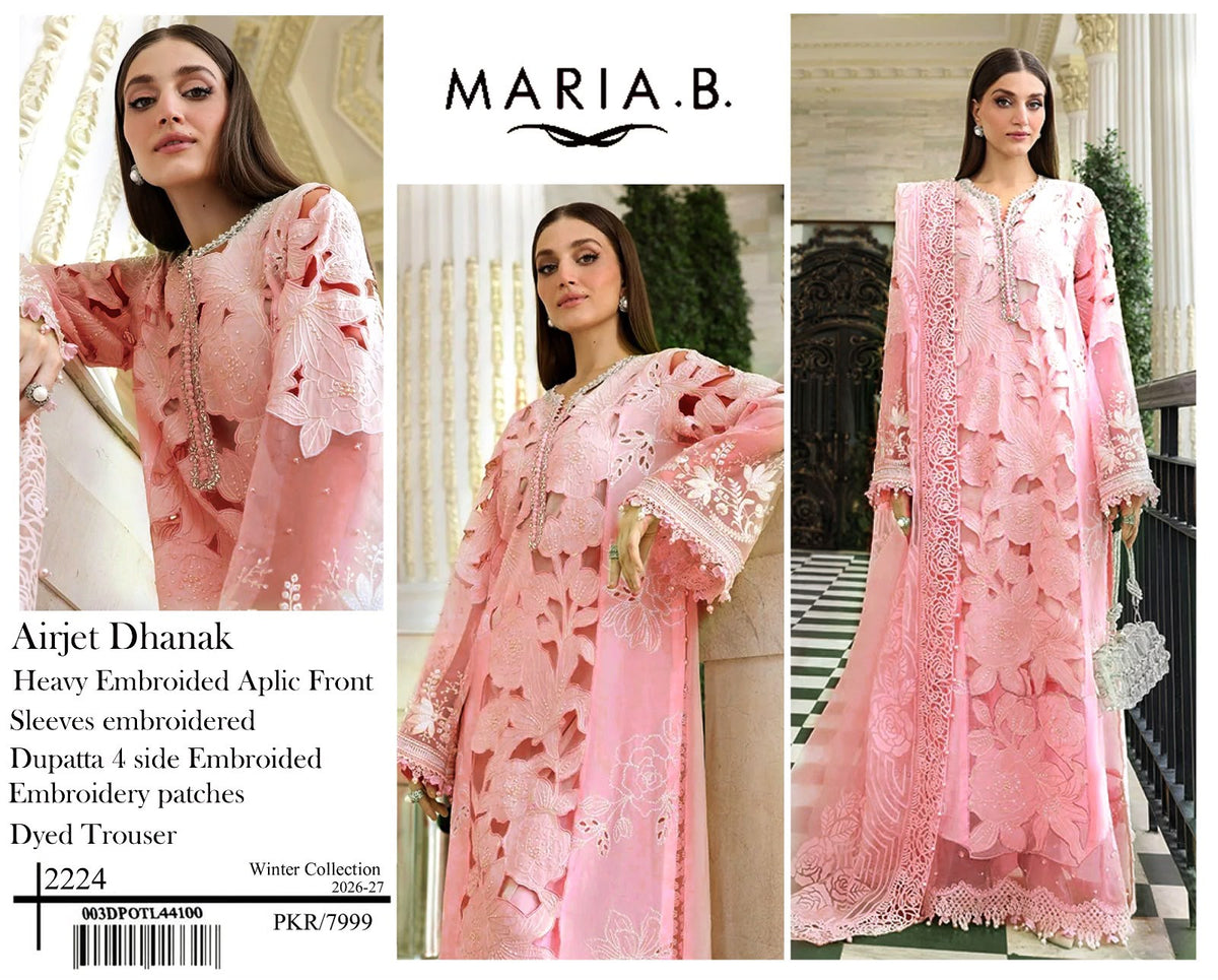 Dhanak Embroidery 3piece