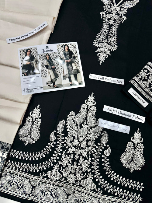 Dhanak Embroidery 3piece