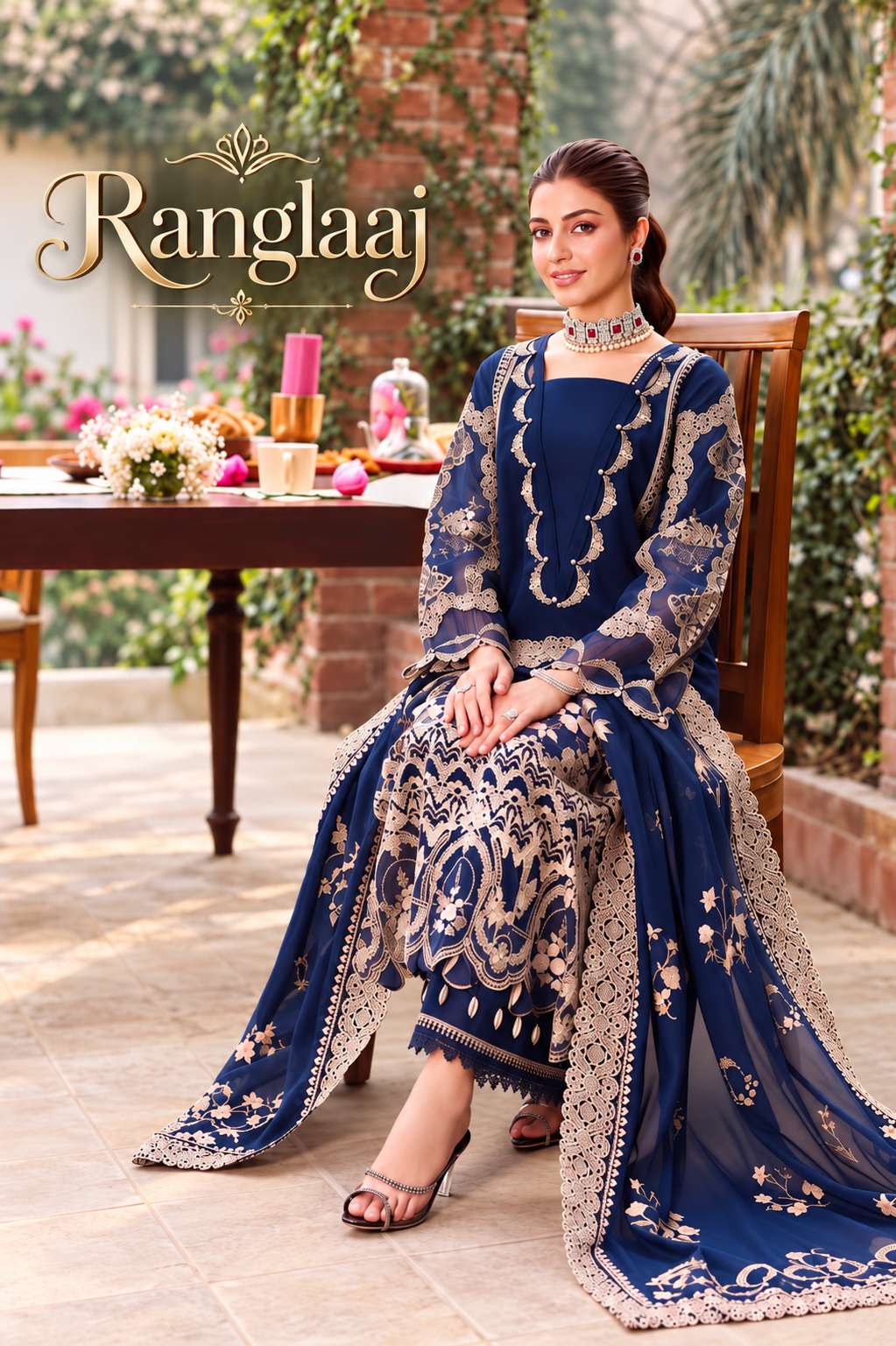 Dhanak Embroidery 3pcs