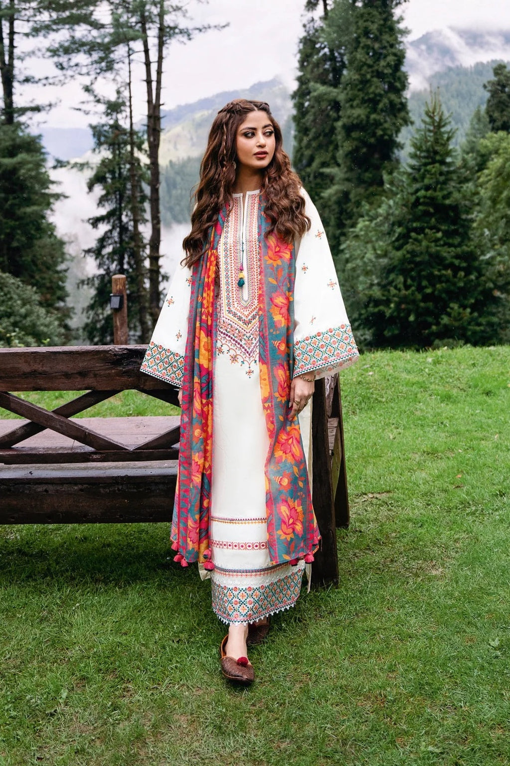 Dhanak Embroidery 3piece