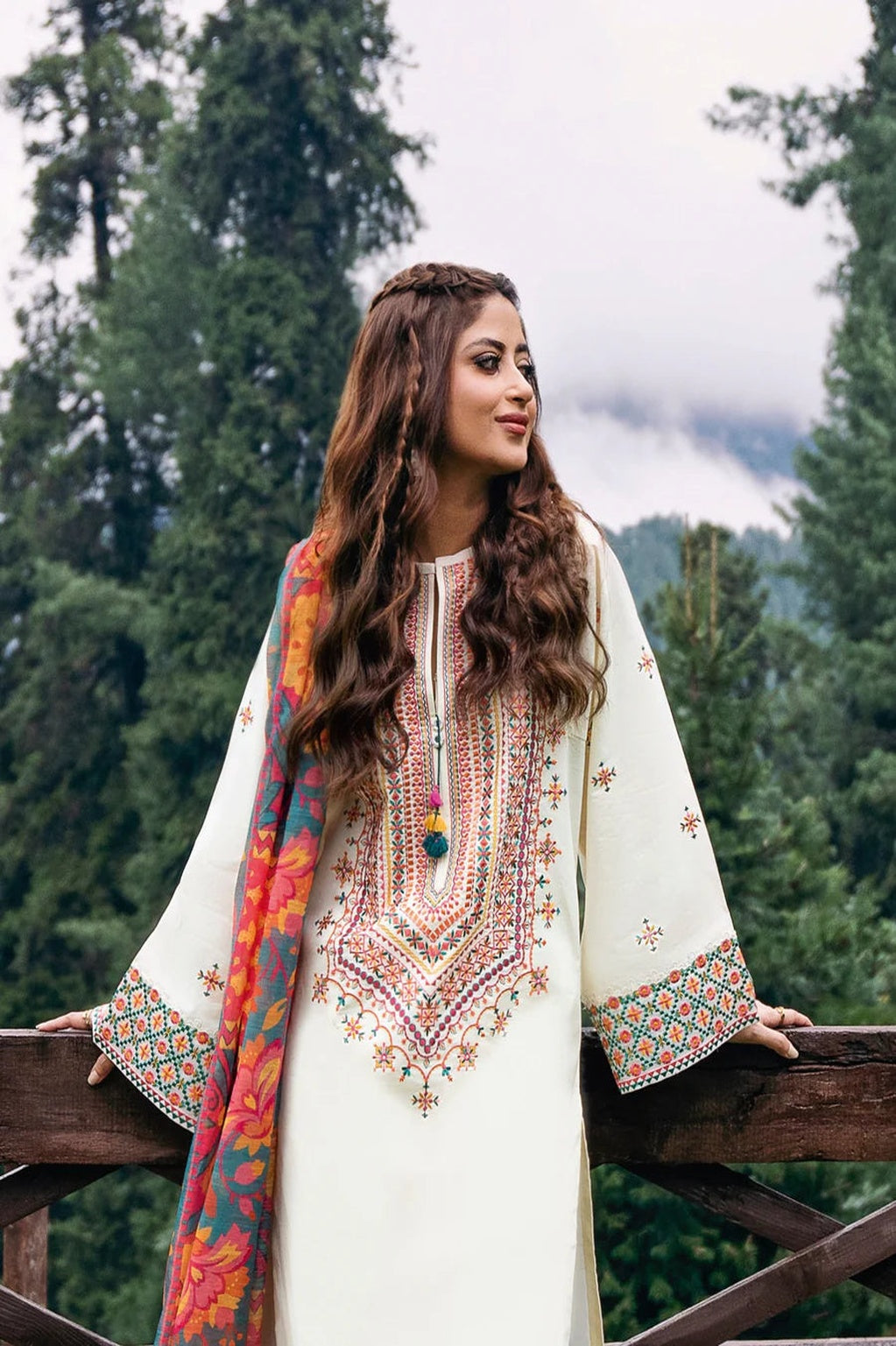 Dhanak Embroidery 3piece
