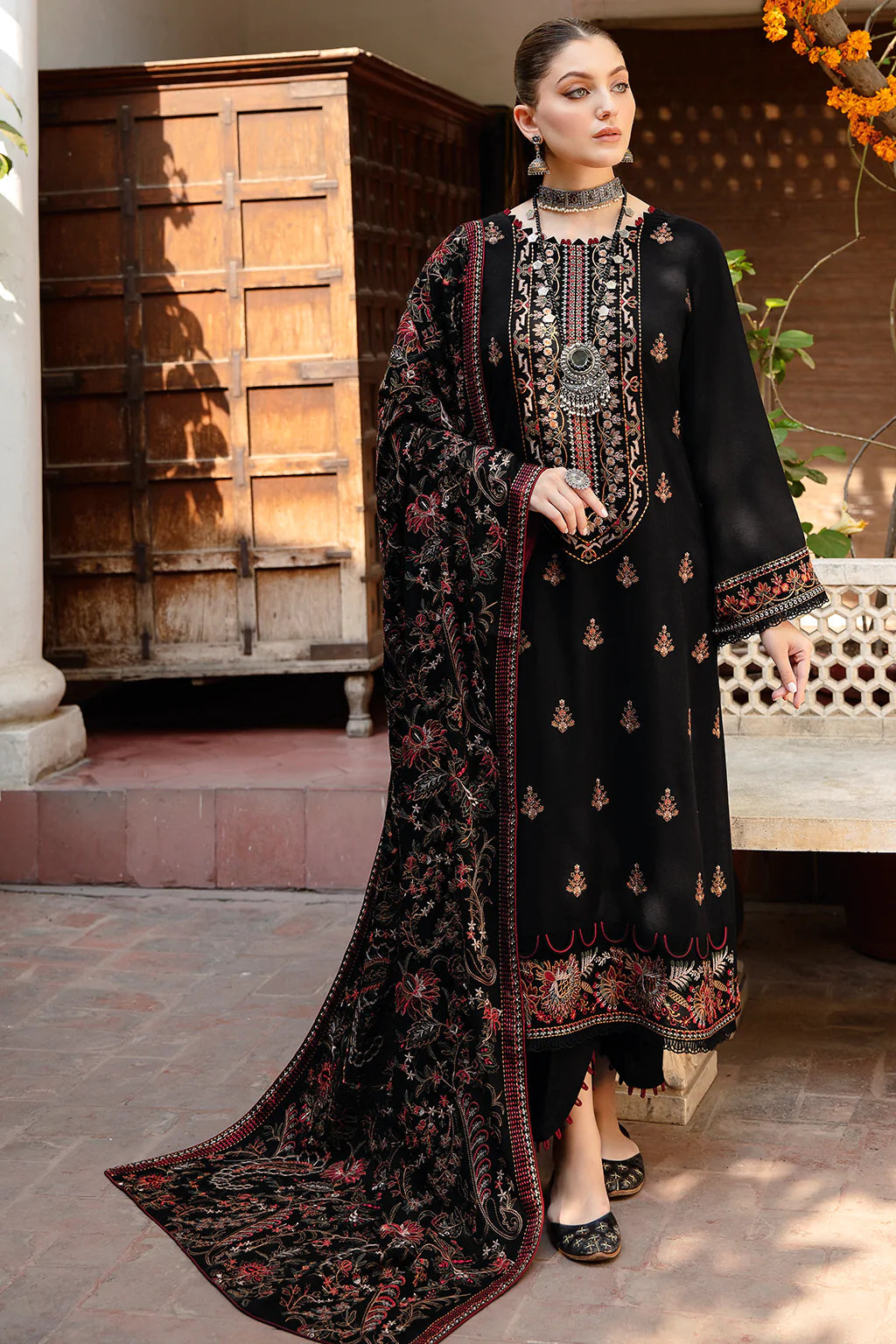 Dhanak Embroidery 3piece